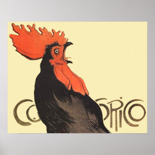 Rooster Steinlen Cocorico Französische Kunst Poster