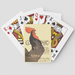Rooster Steinlen Cocorico Französische Kunst Spielkarten