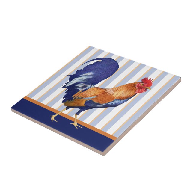 Rooster Stripes Keramik Tile Fliese (Seite)