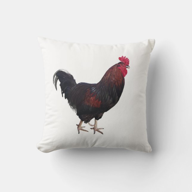 Rooster Throw Kissen (Vorderseite)