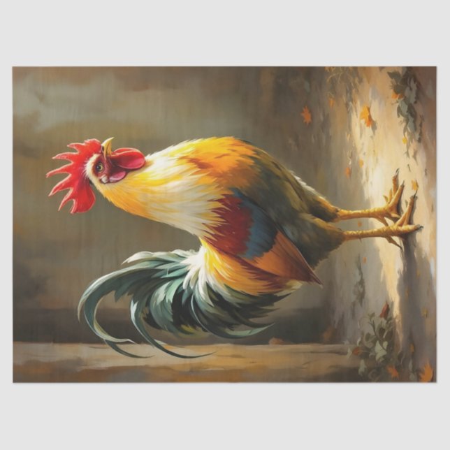 Rooster Tissue/Decoupage Paper Seidenpapier (Vorderseite)