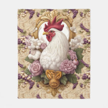 Rooster & Traubenfleece Blanket