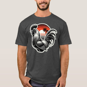 Rooster Tropical Sunset T-Shirt