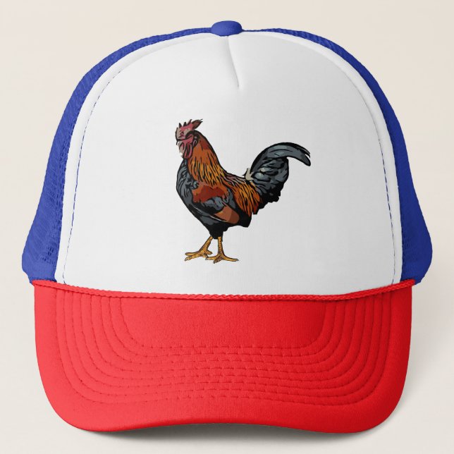 Rooster Trucker Hat Truckerkappe (Vorderseite)