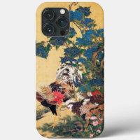Rooster und Hen mit Hydrangeas von Ito Jakuchu