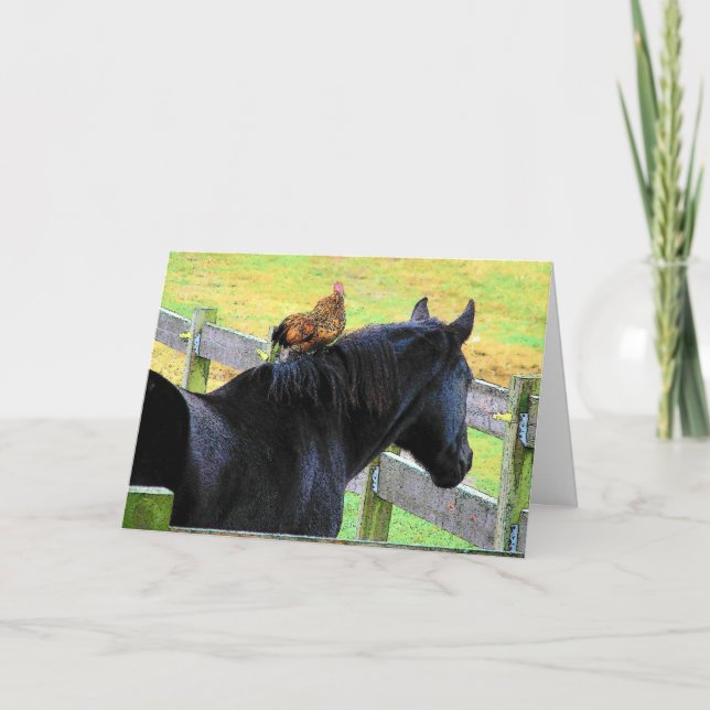 Rooster und Mare, du bist mein bester Freund Karte (Vorderseite)