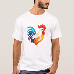 Rooster Vector Art Animal Modern Urban Graphic T-Shirt