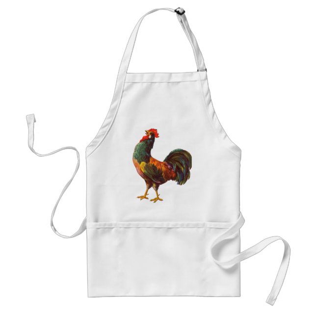 Rooster Vintag Kitchenette Kunst Schürze (Vorne)