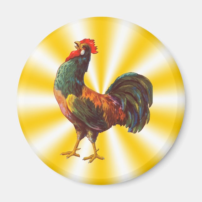 Rooster Vintag Kitchrate Art Kühlschrankmagnet Magnet (Vorne)