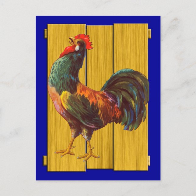 Rooster Vintag Kitchrate Art Postkarten (Vorderseite)