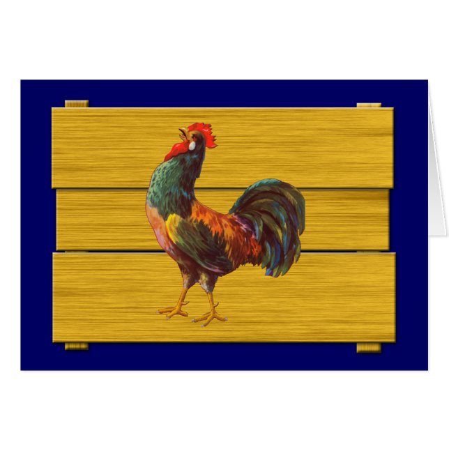 Rooster Vintag Kitekatze Kunst (Vorderseite (Horizontal))