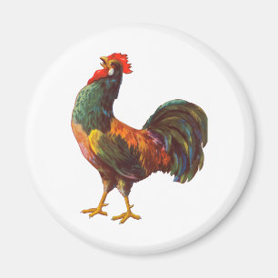 Rooster Vintag Kitekatze Kunst Magnet