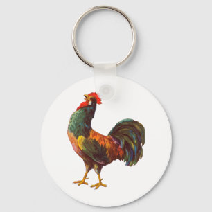 Rooster Vintag Kitekatze Kunst Schlüsselanhänger