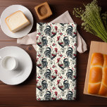 Rooster Vintages Hühnermuster Schwarz-weiß Geschirrtuch<br><div class="desc">Dieses Design kann durch Auswahl der Option Design bearbeiten personalisiert werden. Sie können auch auf andere Gegenstände übertragen. Kontaktieren Sie mich unter colorflowcreations@gmail.com oder nutzen Sie die Chat-Option oben auf der Seite, wenn Sie dieses Design auf einem anderen Produkt haben möchten oder Hilfe bei diesem Design benötigen. Ich kann bei...</div>