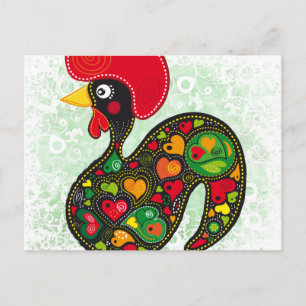 Rooster von Barcelos Nr. 02 - Galo de Barcelos Postkarte