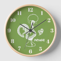 Rooster von Barcelos, Portugal, silhouete