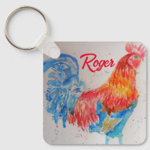 Rooster Wasserfarben Malerei Art Huhn