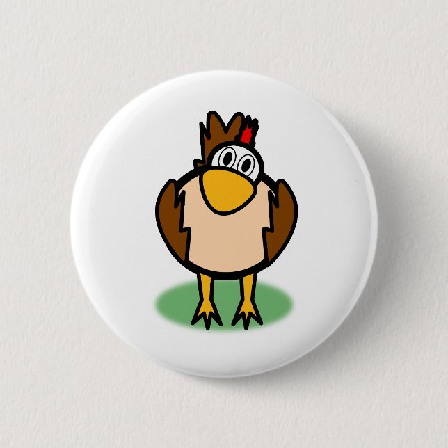 Rooster Watching Button (Vorderseite)