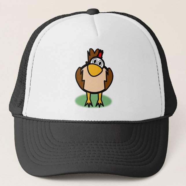 Rooster Watching Truckerkappe (Vorderseite)