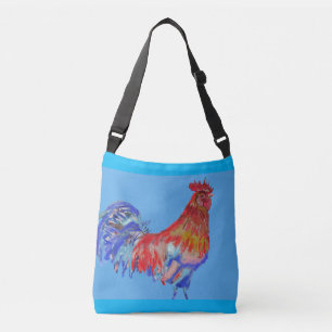Rooster Watercolor Crossbody Bag Tragetaschen Mit Langen Trägern