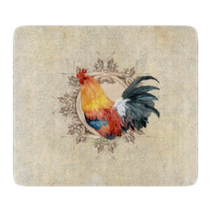 Rooster Watercolor Französischer Landesmarkt Vinta Schneidebrett