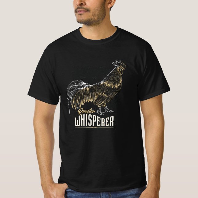 Rooster Whisperer erschüttert T-Shirt (Vorderseite)