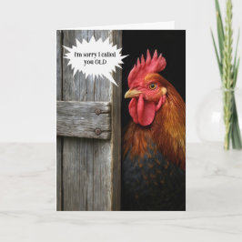 Rooster wird alt Spaß für den Geburtstag Karte