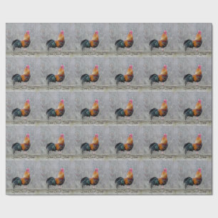 Rooster Wrapping Paper Geschenkpapier