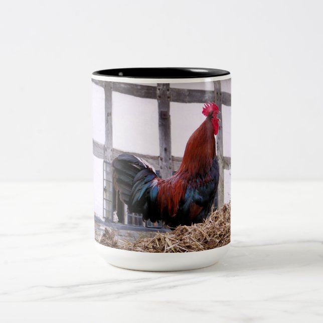 ROOSTER ZWEIFARBIGE TASSE (Mittel)