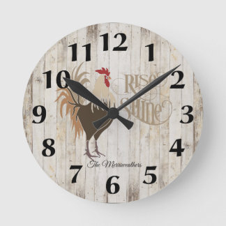 Roosteraufstieg und Shinmauer Runde Wanduhr