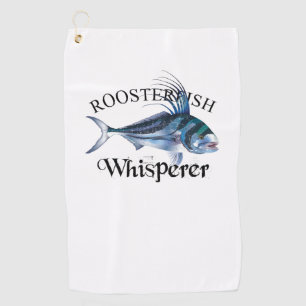 Roosterfish-Flüsterer Hellfarbene Fischtuchtuch Golfhandtuch