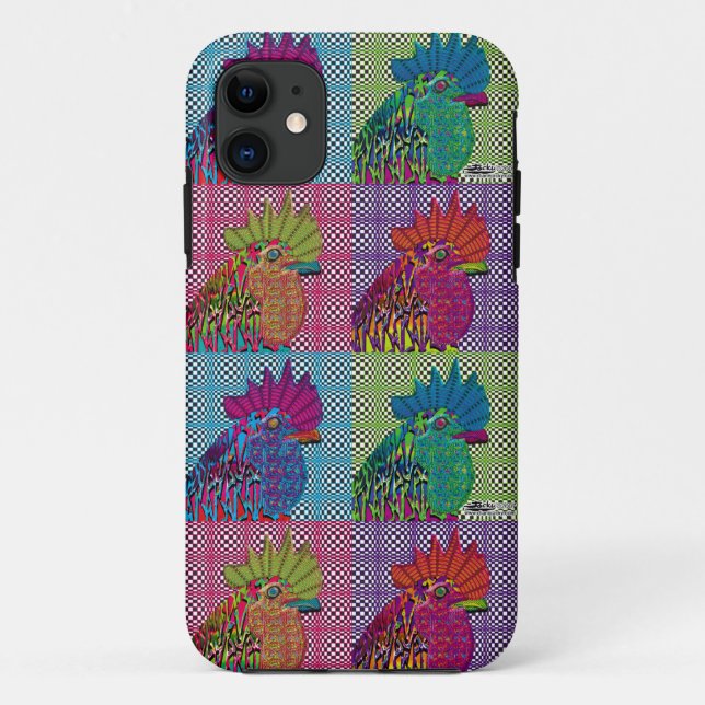Roosters Gone Psycho Case-Mate iPhone Hülle (Rückseite)