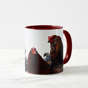 Roosters Hühnerart Farm Art Cup Tasse