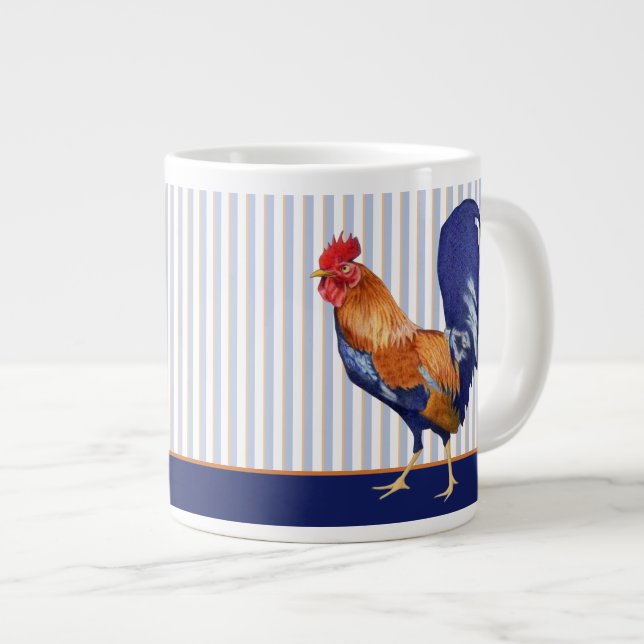 Roosterstreifen Jumbo-Tasse (Vorderseite Rechts)