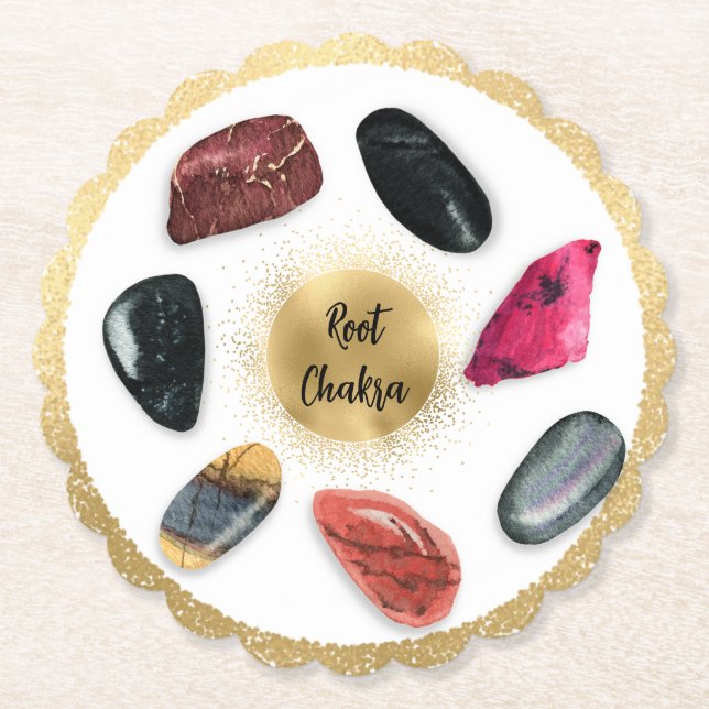 *~* Root AP64 Emoto Water Chakra Paper Untersetzer (Vorderseite)