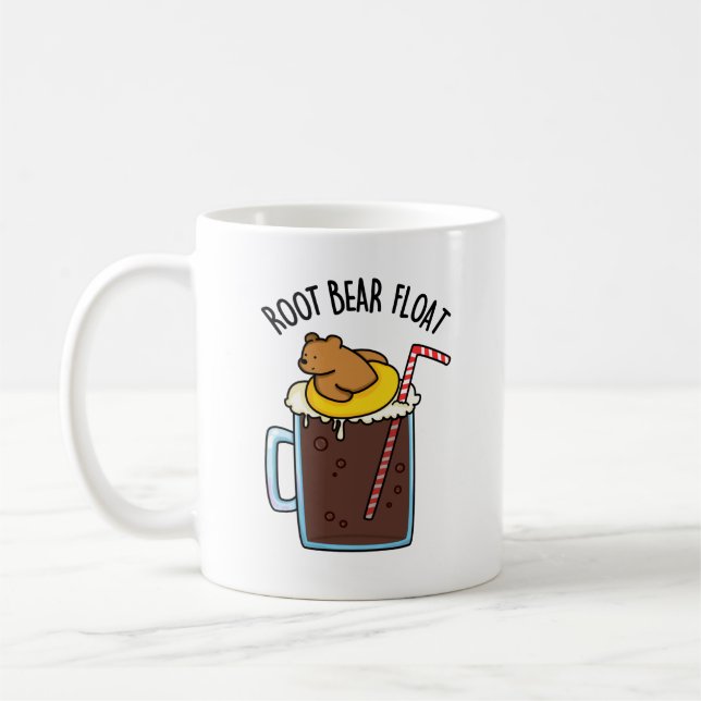 Root Bear Float Funny Root Beer Pub Kaffeetasse (Links)