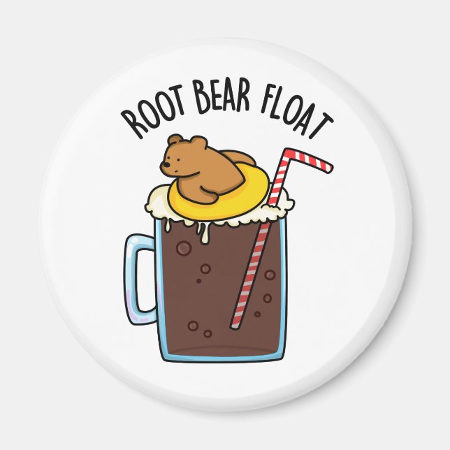 Root Bear Float Funny Root Beer Pub Magnet (Vorne)