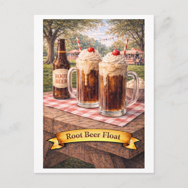 Root Beer Float (American Food Series) Postkarte (Vorderseite)