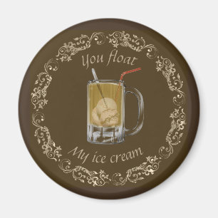 Root Beer Float Old Fashioned Braun Gold Magnet