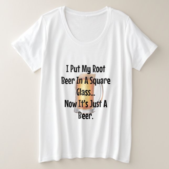 Root Beer Square Cup Matte Joke Shirt Funny (Design vorne)