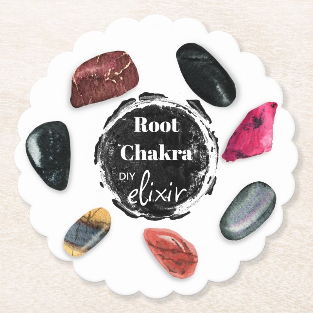 *~* Root Chakra Elixir AP64 Stones Untersetzer (Vorderseite)