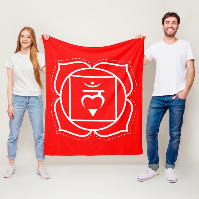 Root Chakra | Muladhara | Rot Fleecedecke (Beispiel)