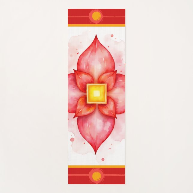 Root Chakra | Red Lotus for Grounding Yoga Mat Yogamatte (Vorderseite)
