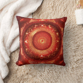 Root Chakra Red Mandala Pillow Kissen