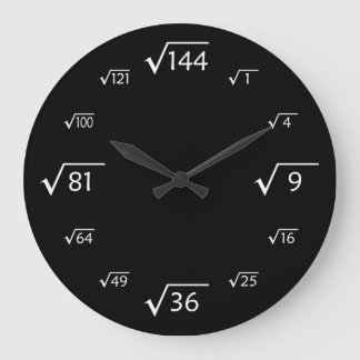 Root Large Wall Clock (Black/White) Große Wanduhr
