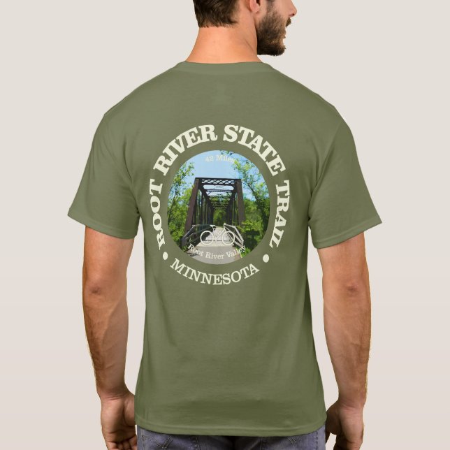 Root River Staat Trail (Fahrrad c) T-Shirt (Rückseite)