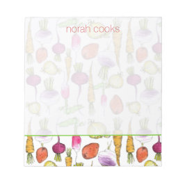Root Vegetables Beeren Carrots Turnip Art Notizblock