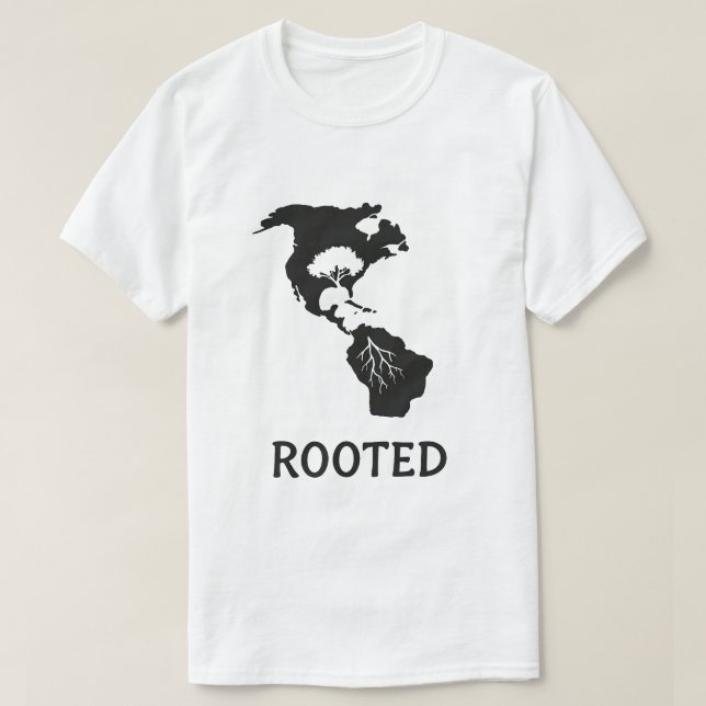 Rooted Americas Tree Graphic T - Shirt (Design vorne)
