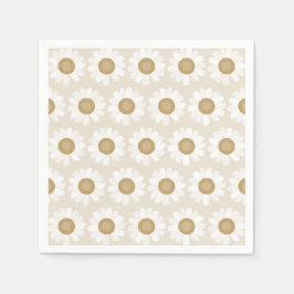 Rooted & Blooming – Beige Chamomile Serviette