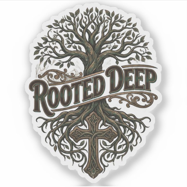 Rooted Deep Aufkleber (Vorderseite)